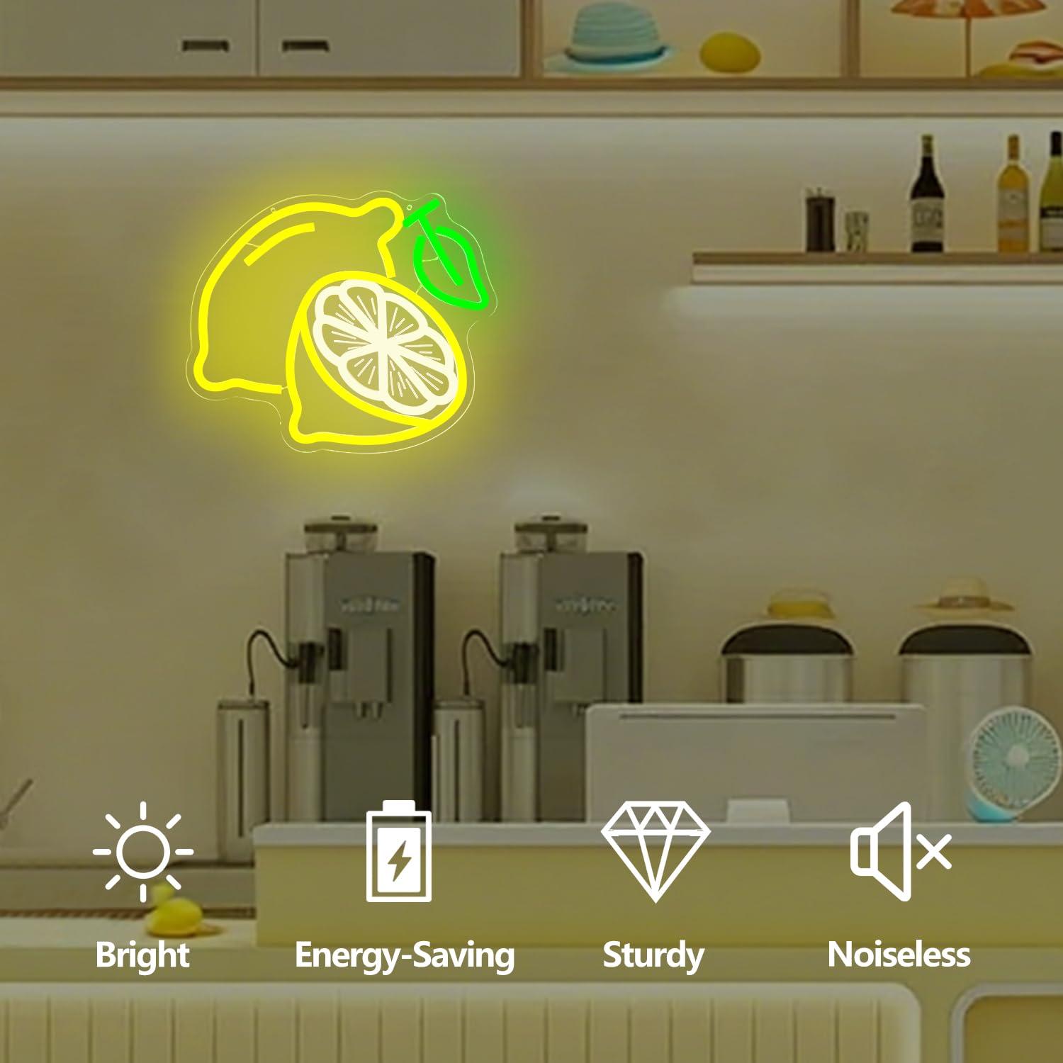 Lemon Neon Sign Dimmable LED L - Home Decor Light 리뷰 및 가격