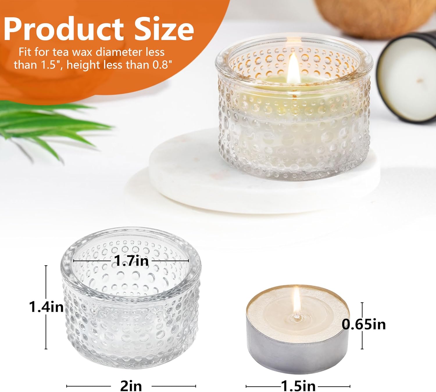 Clear Tealight Candle Holders  - Home Decor For Wedding 리뷰 및 가격