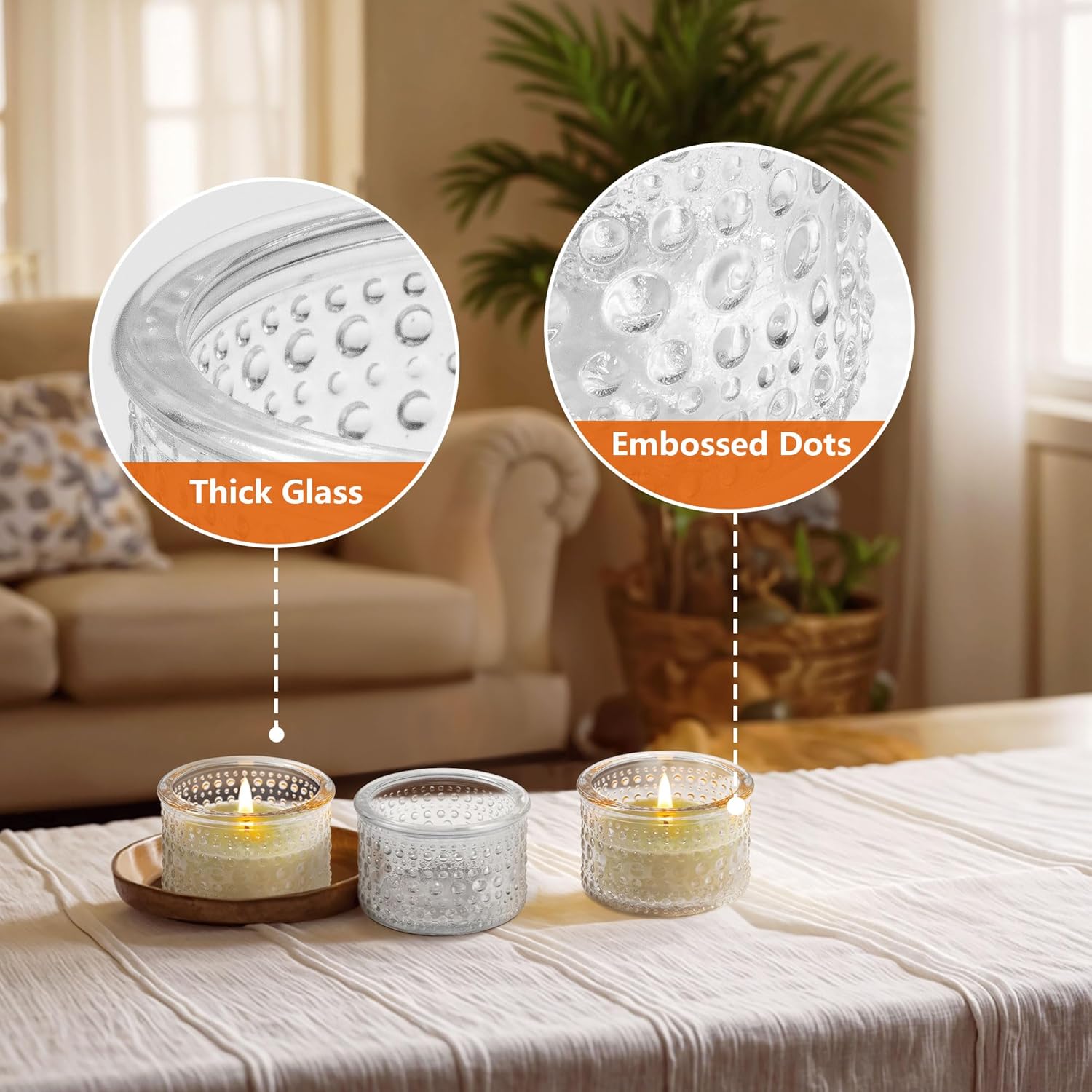 Clear Tealight Candle Holders  - Home Decor For Wedding 리뷰 및 가격