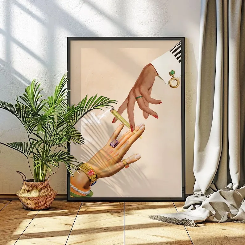 Retro Surreal & Trippy Mushroo - Home Decor Interior 리뷰 및 가격