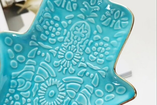 Nordic Blue Hamsa Hand Tray Je - Home Decor Humacao 리뷰 및 가격