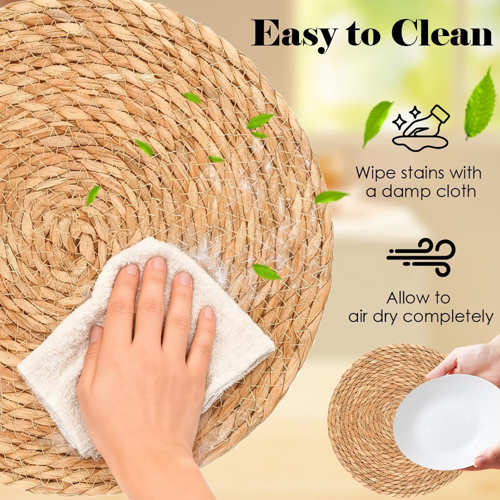 2/5pcs Pot Mats Handwoven Ratt - Home Decor Rattan 리뷰 및 가격