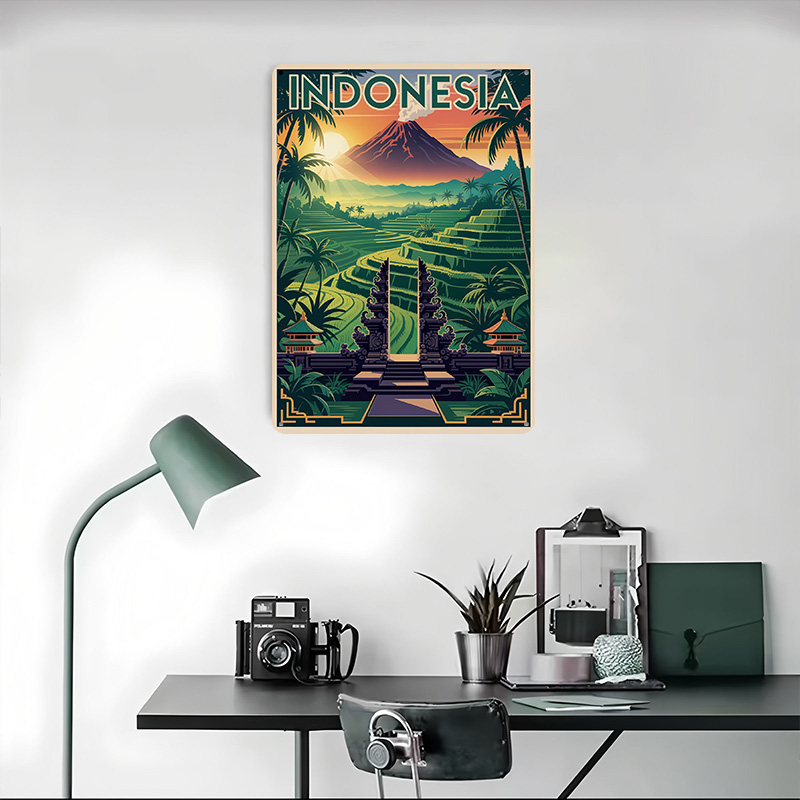 Indonesia Travel Printed Poste - Home Decor Indonesia 리뷰 및 가격