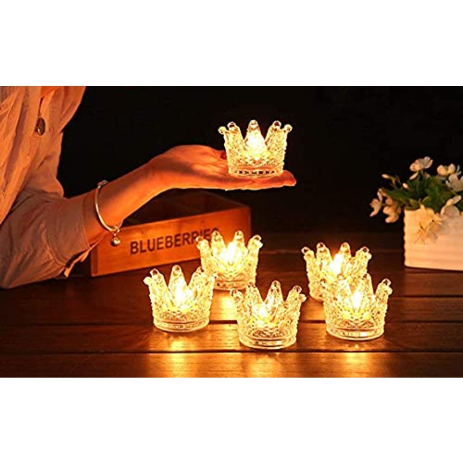 Crown Glass Tealight Candle Ho - Home Decor For Wedding 리뷰 및 가격