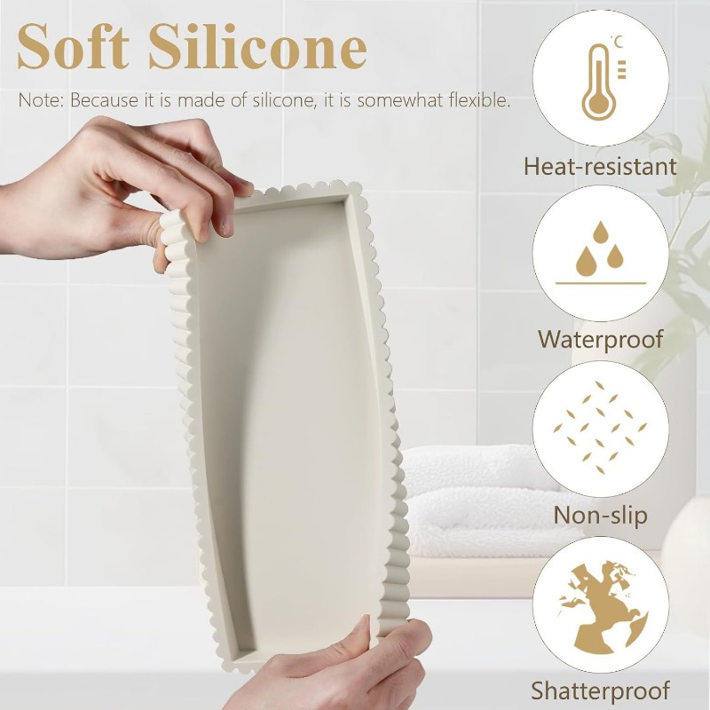 Silicone Fluted Edge Storage T - Vanity Home Decor 리뷰 및 가격
