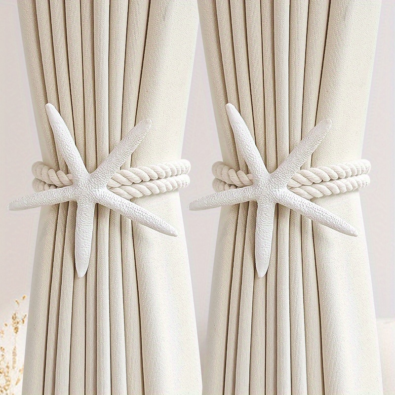 2PCS Natural Starfish Curtain  - Home Decor Curtains 리뷰 및 가격