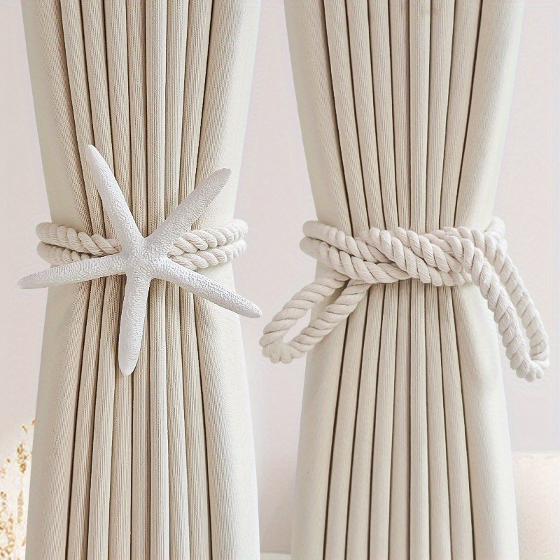 2PCS Natural Starfish Curtain  - Home Decor Curtains 리뷰 및 가격