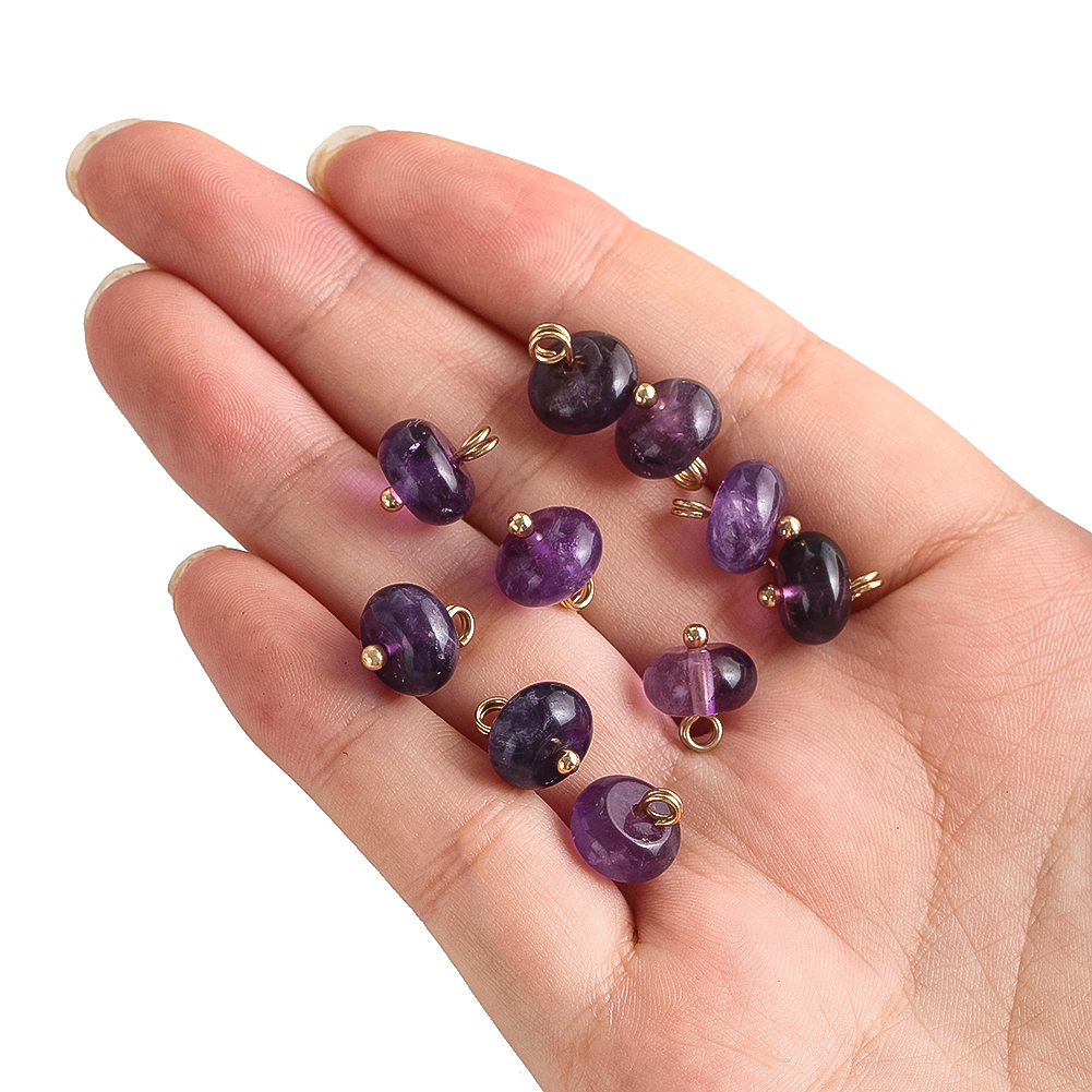 2pcs Random Amethyst Flat Bead - Home Decor Curtains 리뷰 및 가격