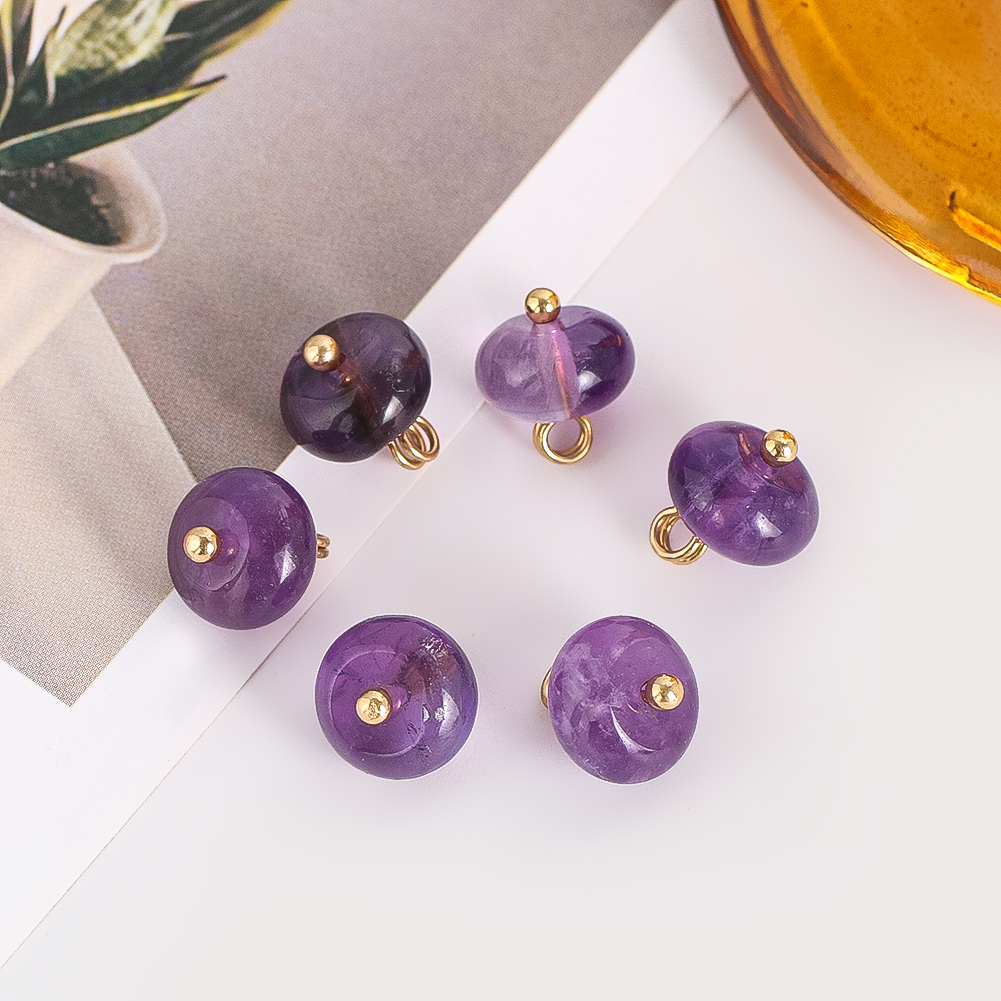 2pcs Random Amethyst Flat Bead - Home Decor Curtains 리뷰 및 가격