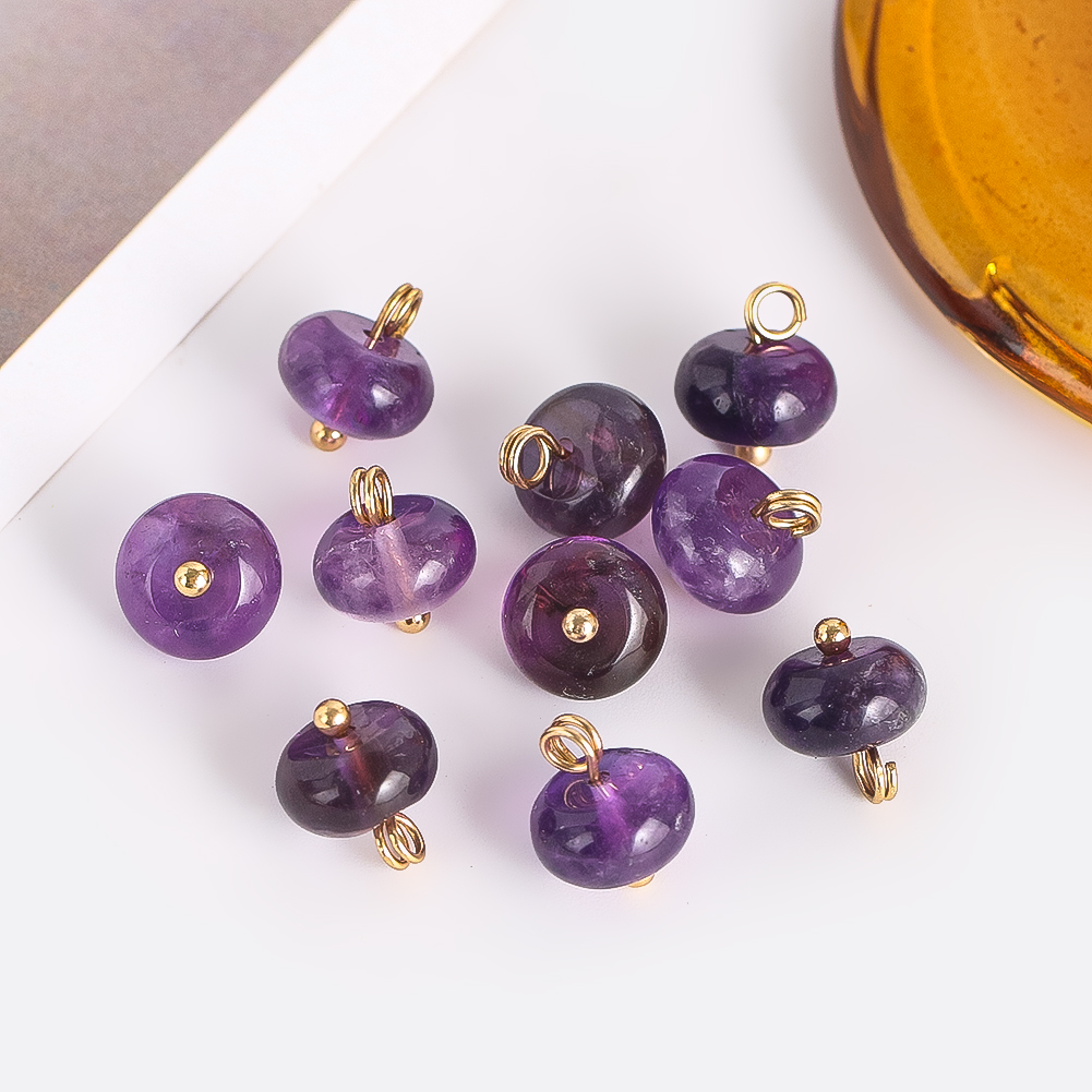 2pcs Random Amethyst Flat Bead - Home Decor Curtains 리뷰 및 가격