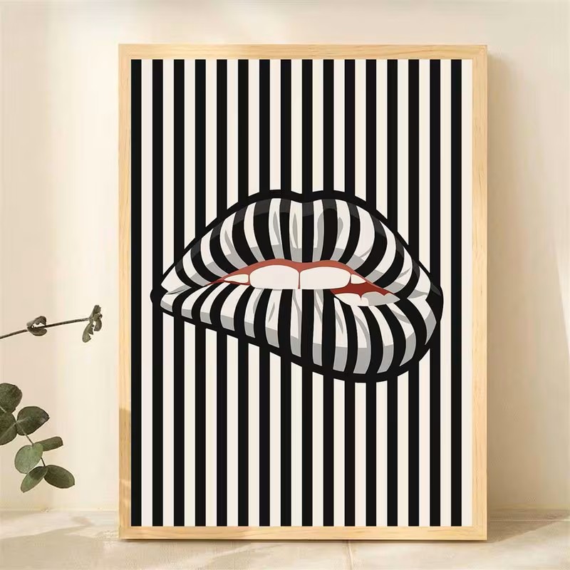Simple and Abstract Striped Li - Home Decor Interior 리뷰 및 가격