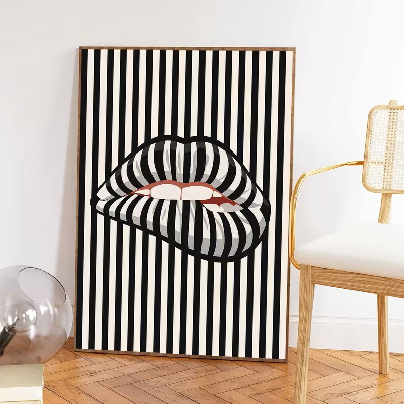 Simple and Abstract Striped Li - Home Decor Interior 리뷰 및 가격