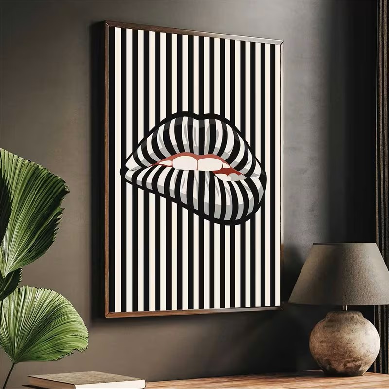 Simple and Abstract Striped Li - Home Decor Interior 리뷰 및 가격