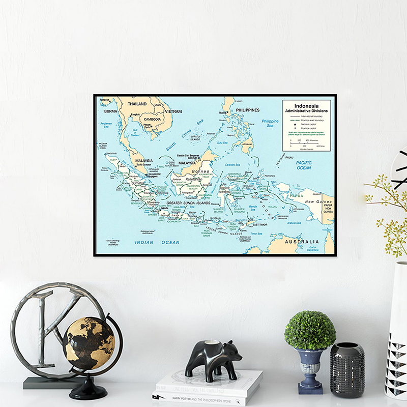 Indonesia Map,Frameless & Fold - Home Decor Indonesia 리뷰 및 가격