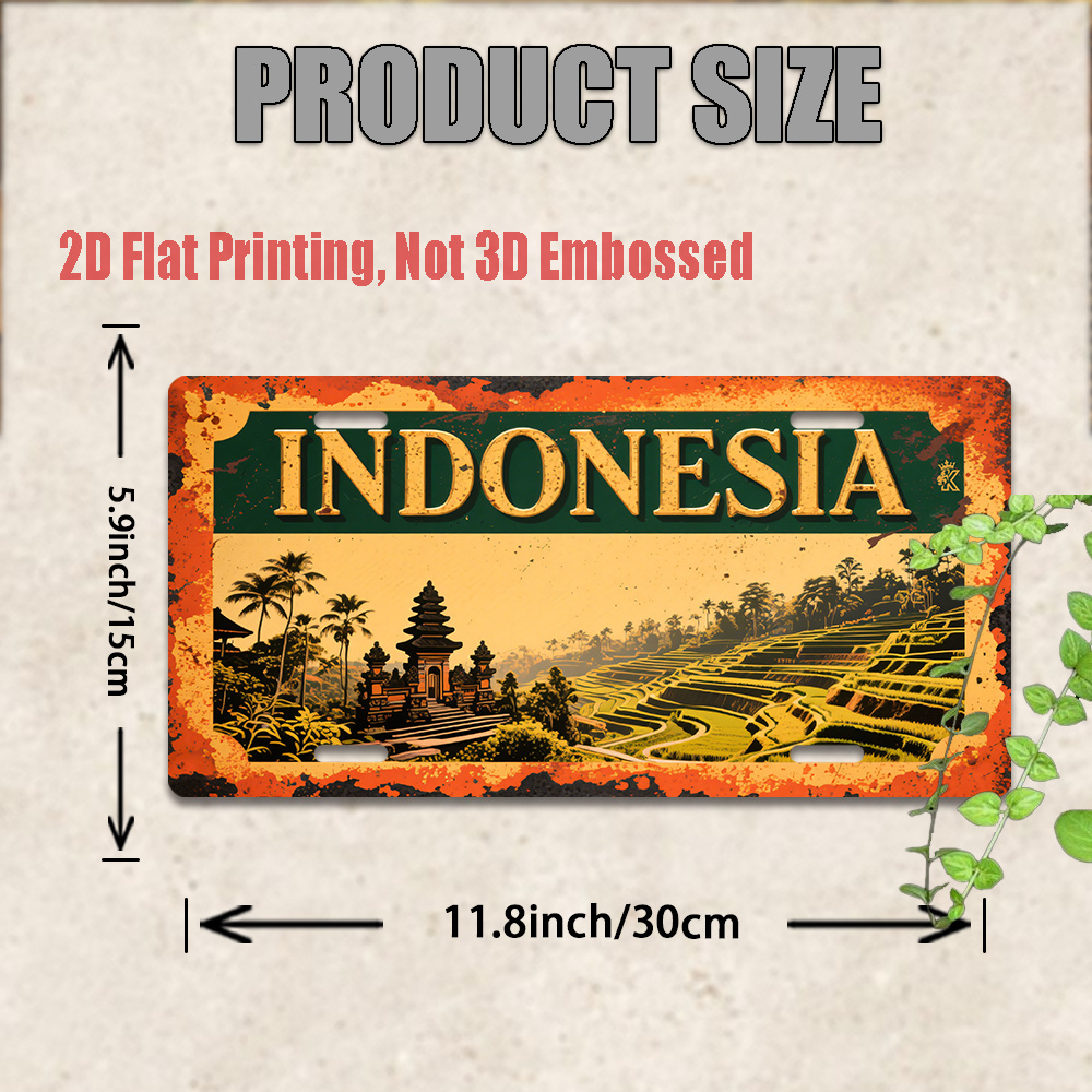 2D Flat,1pc, Vintage Metal Sig - Home Decor Indonesia 리뷰 및 가격