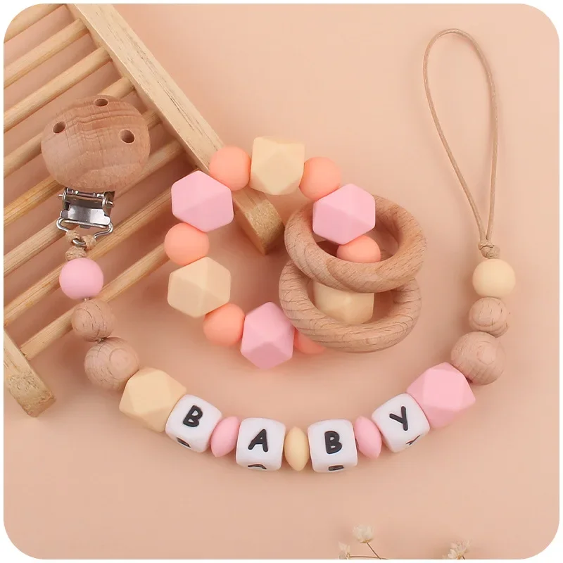 2ps Custom Baby Pacifier Clip  - Wooden Letter Sign 리뷰 및 가격