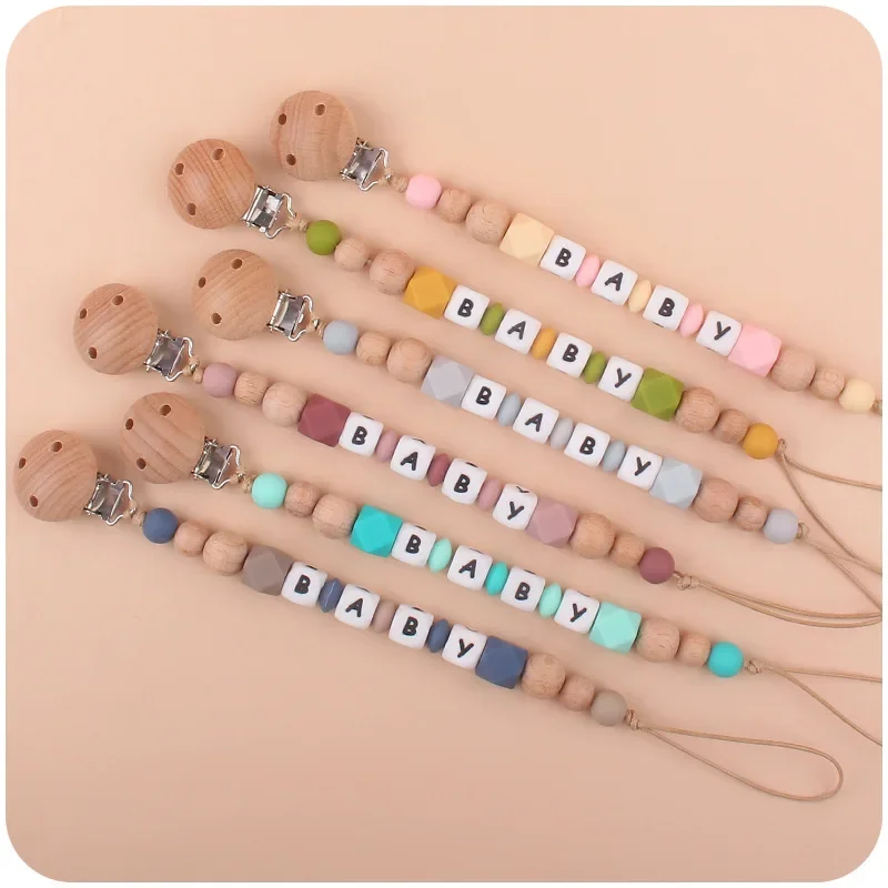 2ps Custom Baby Pacifier Clip  - Wooden Letter Sign 리뷰 및 가격