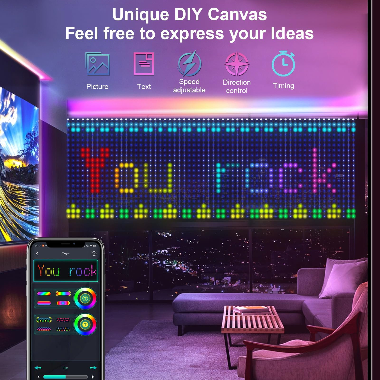 400LEDs RGBIC Smart Curtain Li - Home Decor App Free 리뷰 및 가격