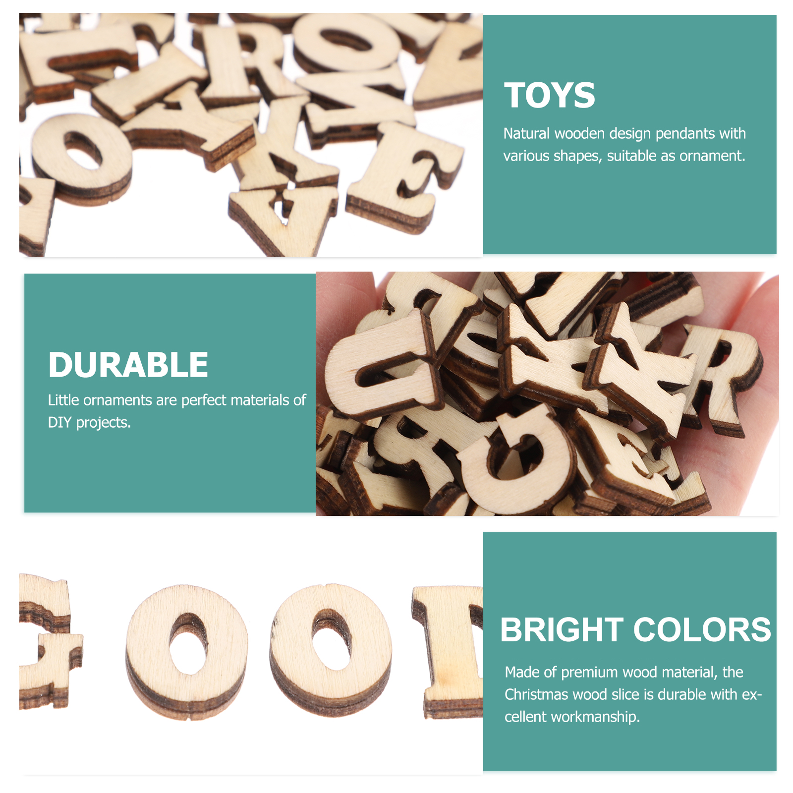 100pcs DIY Doodle Educational  - Wooden Letter Sign 리뷰 및 가격