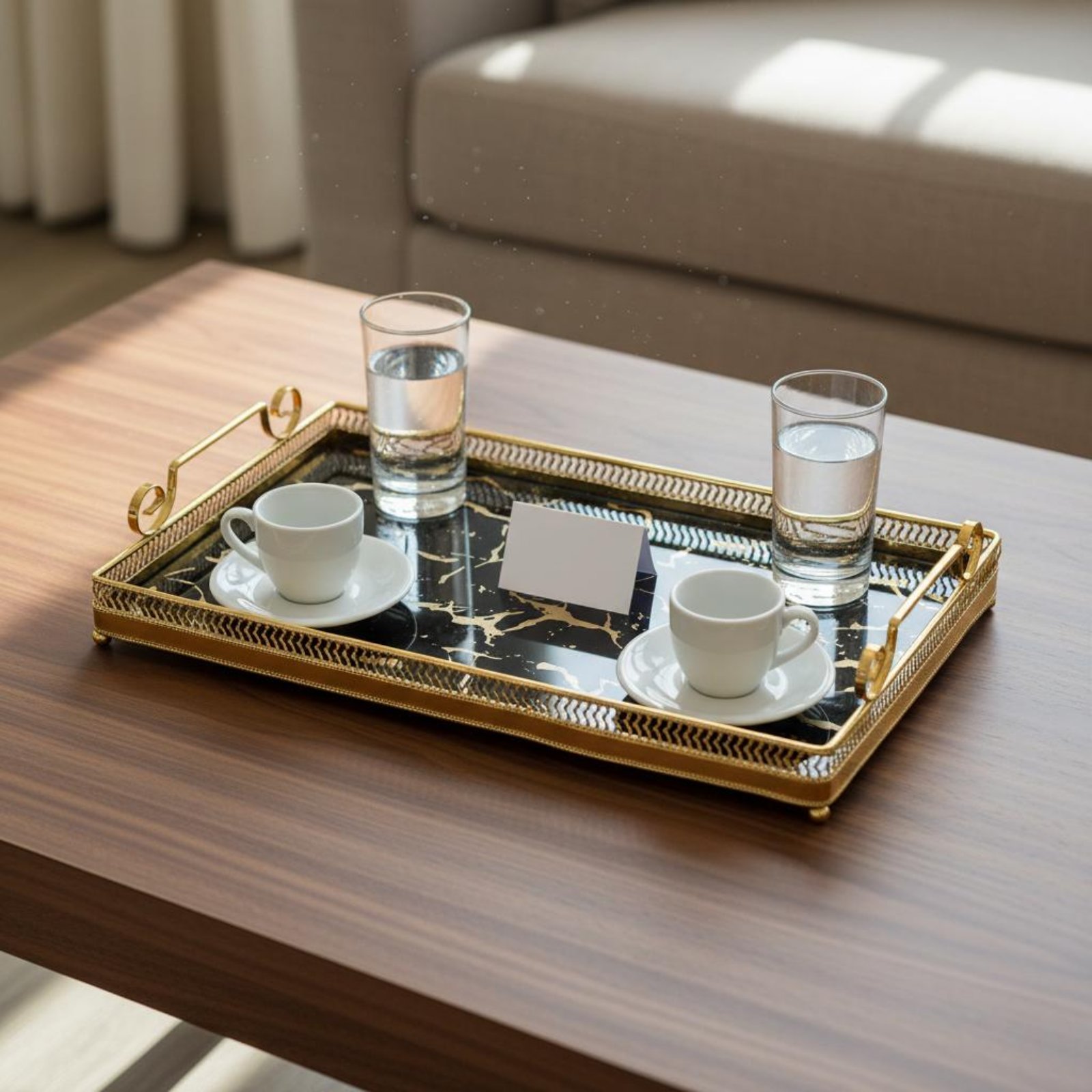 Decorative Mirror Tray Nordic  - Vanity Home Decor 리뷰 및 가격