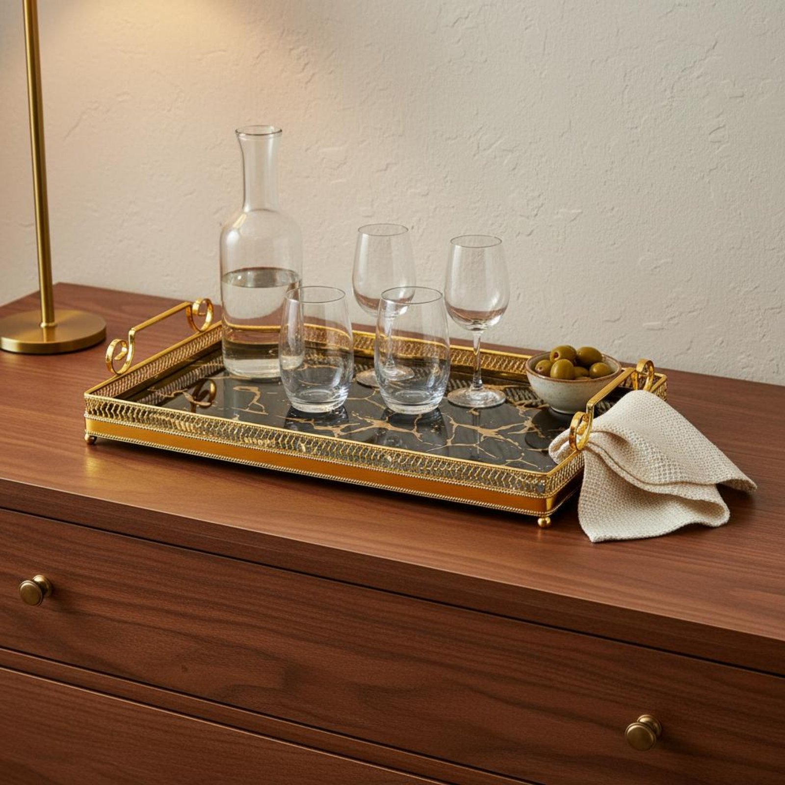 Decorative Mirror Tray Nordic  - Vanity Home Decor 리뷰 및 가격
