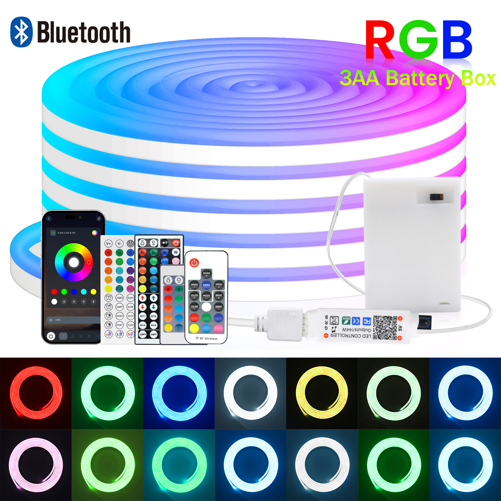3AA Battery Box RGB Neon LED S - Home Decor App Free 리뷰 및 가격