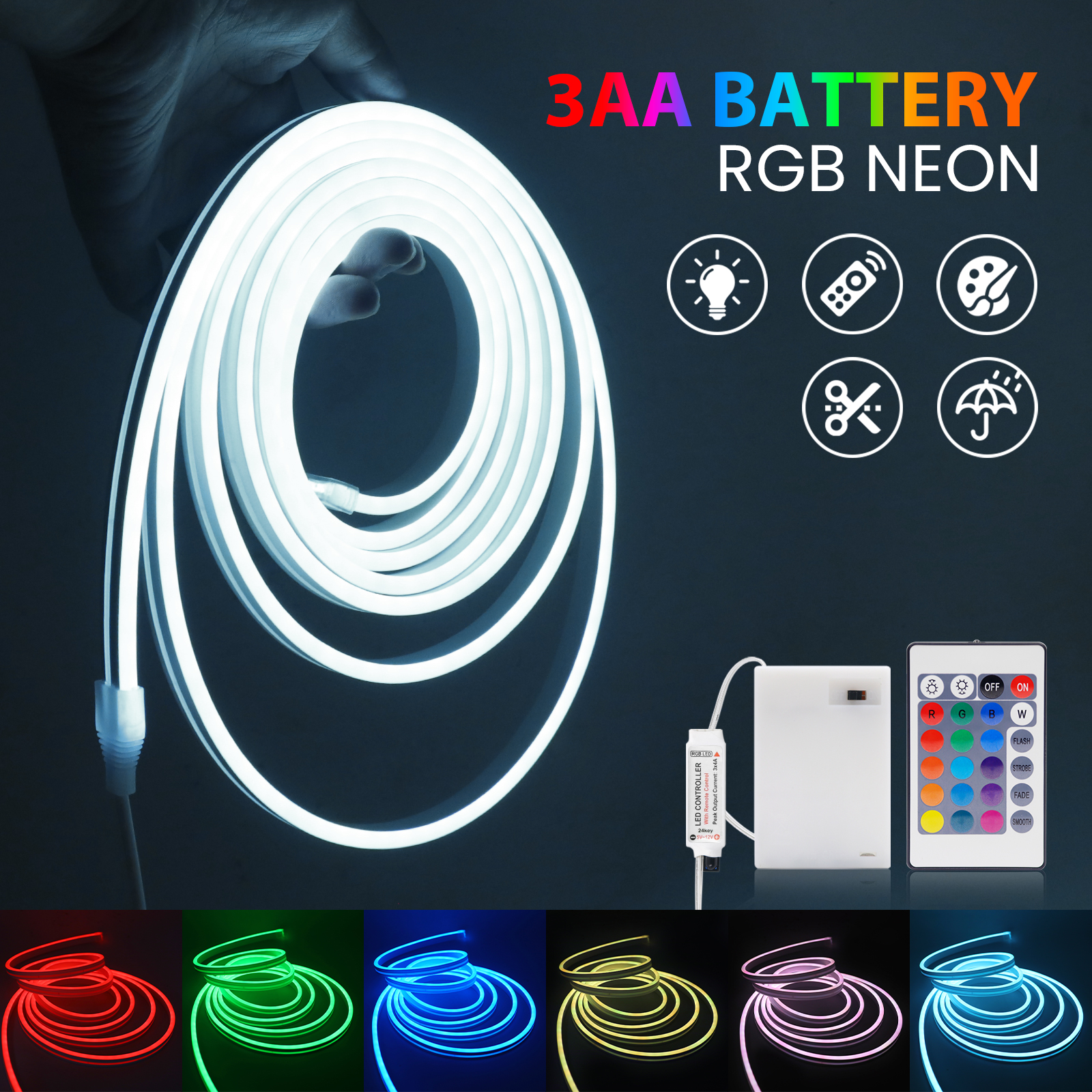 3AA Battery Box RGB Neon LED S - Home Decor App Free 리뷰 및 가격