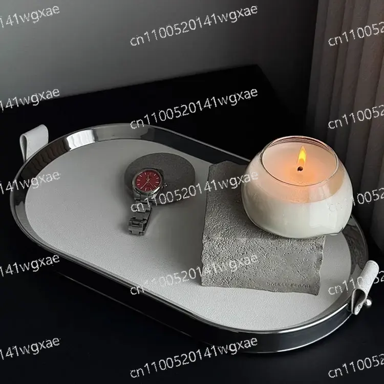 Modern Metal & Leather Oval De - Vanity Home Decor 리뷰 및 가격