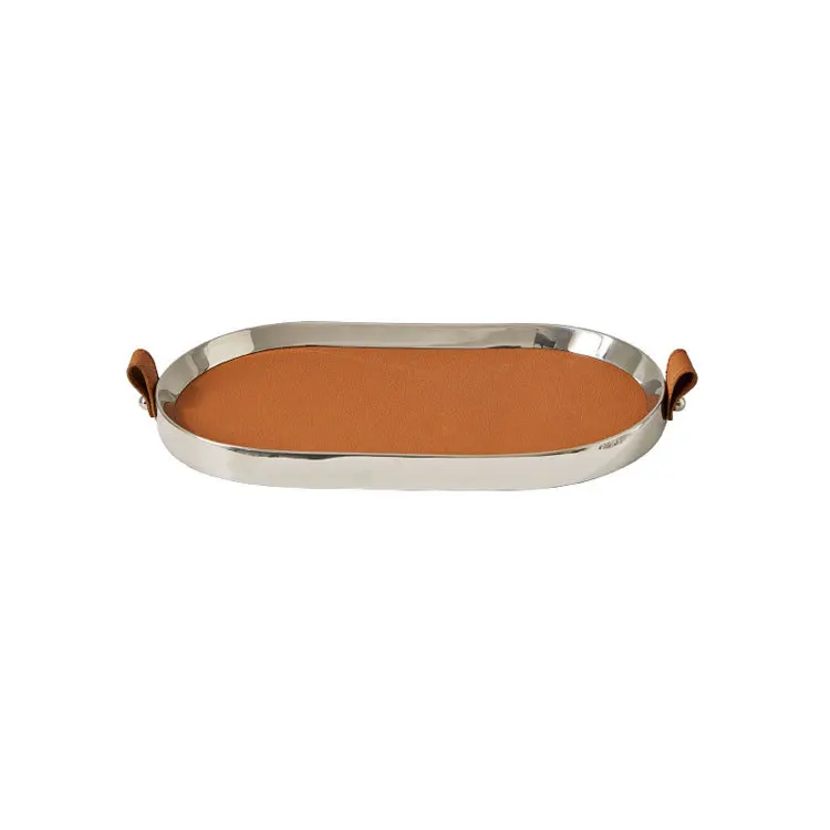 Modern Metal & Leather Oval De - Vanity Home Decor 리뷰 및 가격