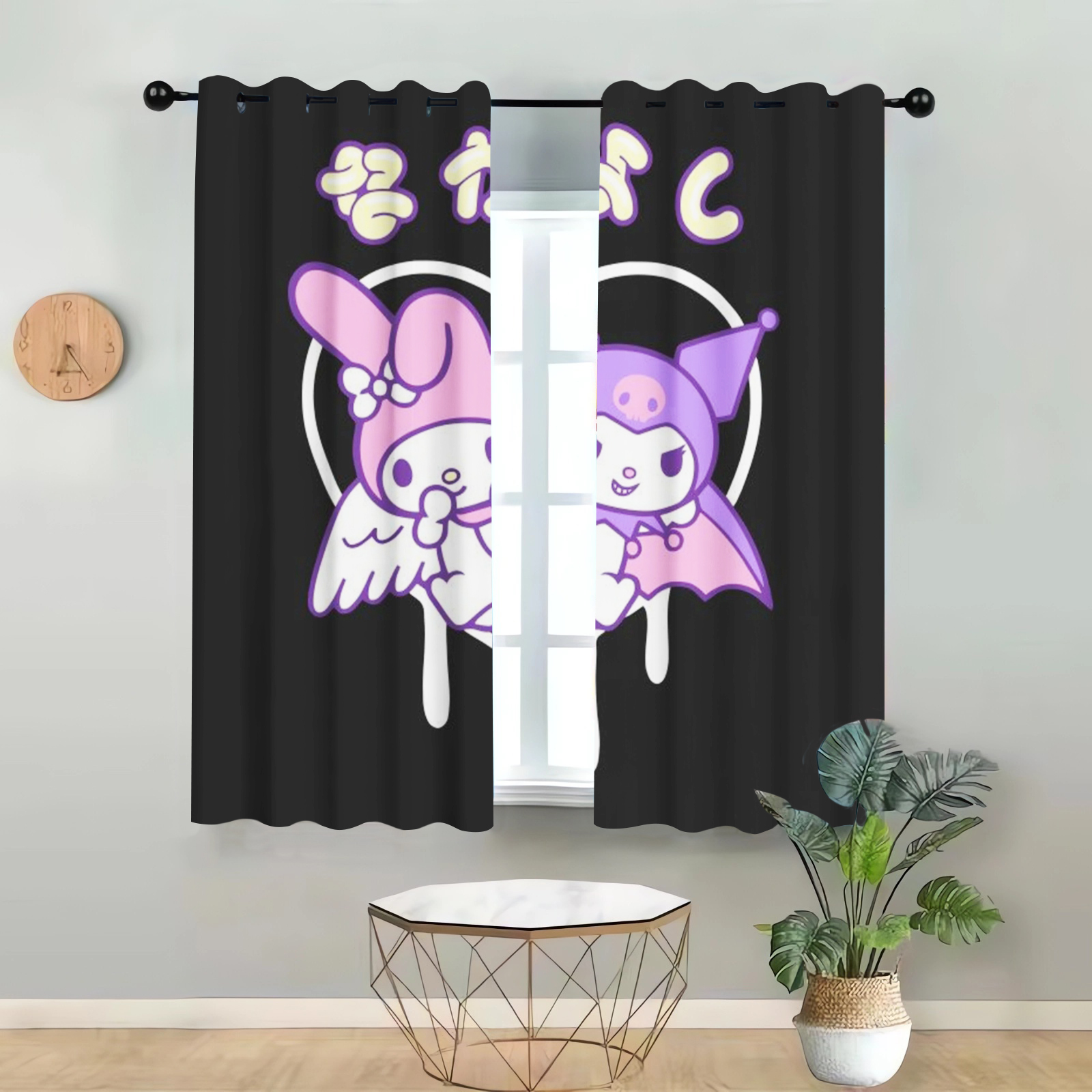 Kuromi Home Decor Printed Curt - Home Decor Curtains 리뷰 및 가격