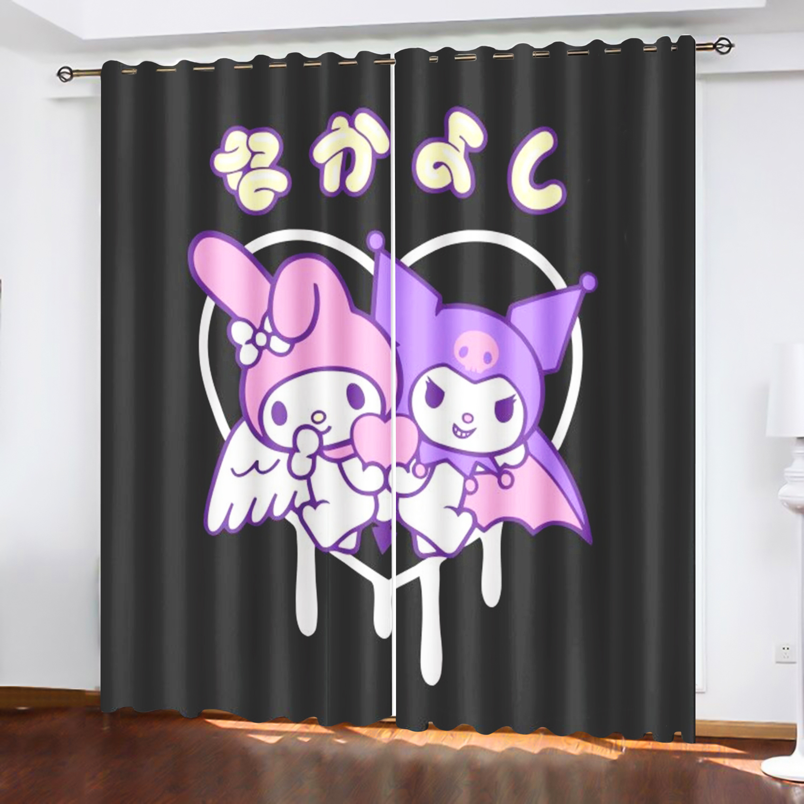 Kuromi Home Decor Printed Curt - Home Decor Curtains 리뷰 및 가격