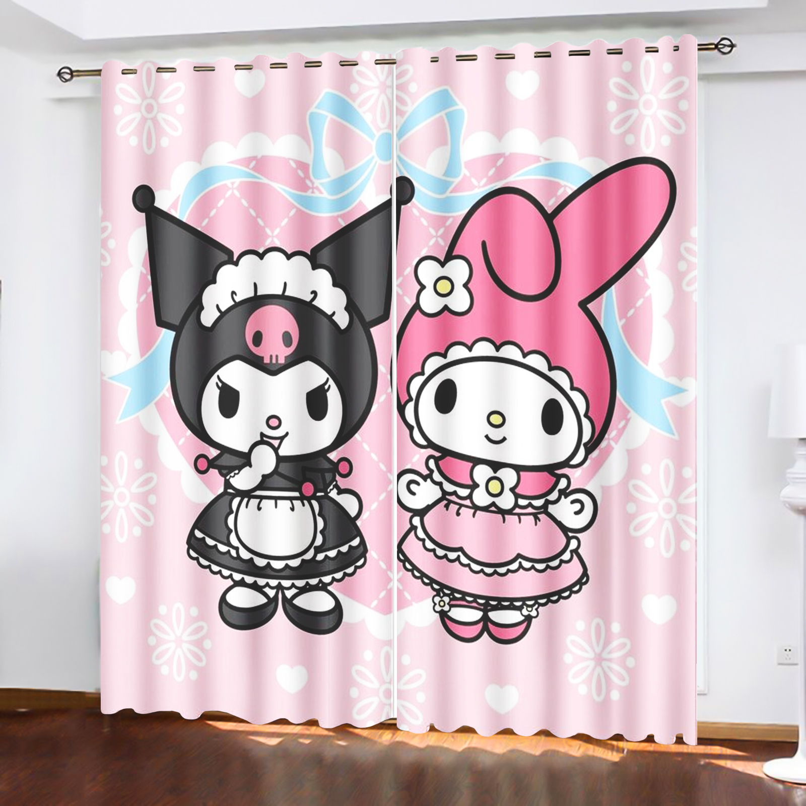 Kuromi Home Decor Printed Curt - Home Decor Curtains 리뷰 및 가격