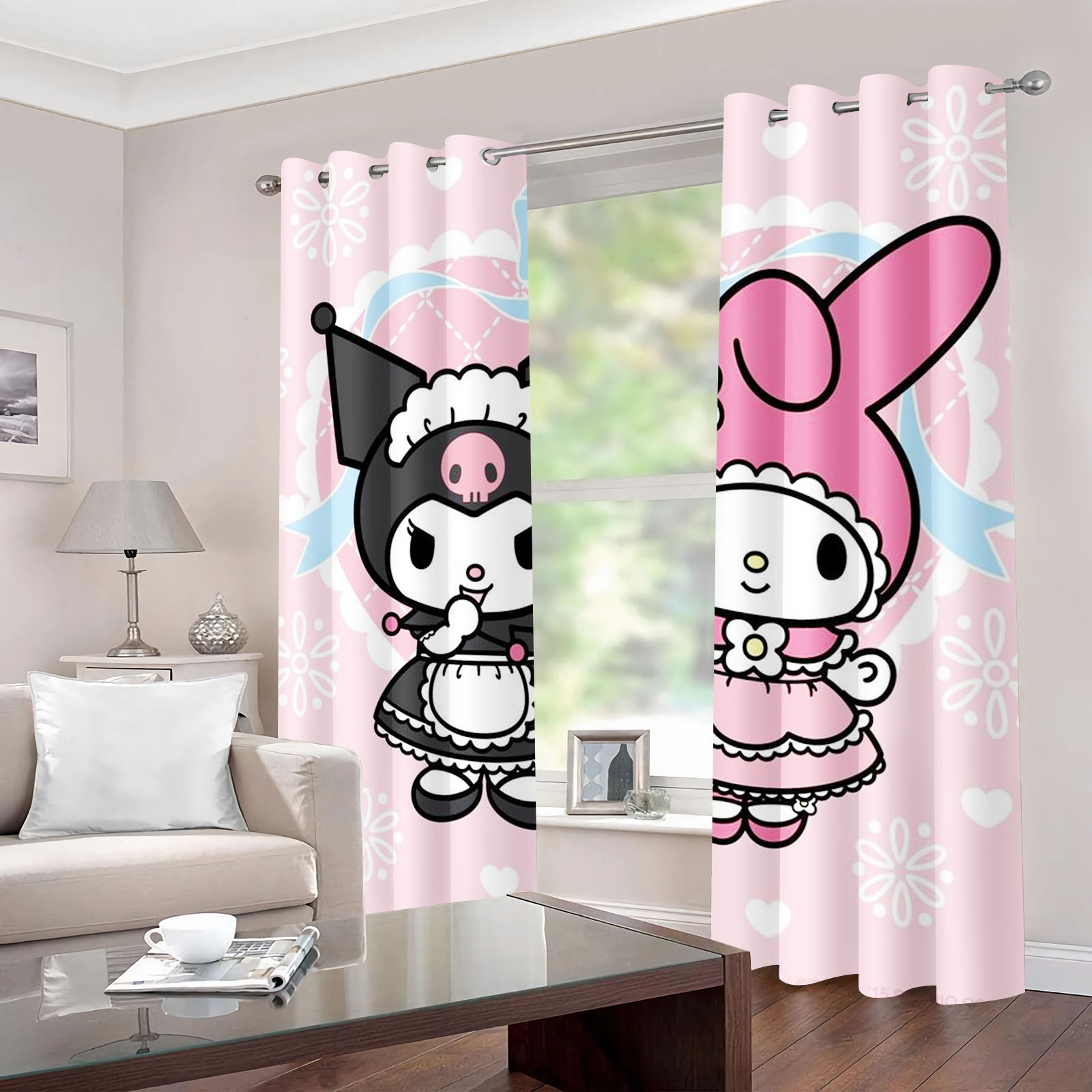 Kuromi Home Decor Printed Curt - Home Decor Curtains 리뷰 및 가격