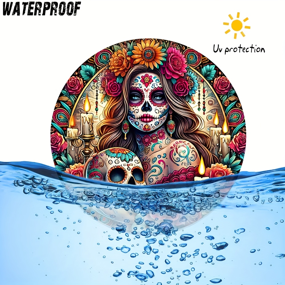 Mexican Sugar Skull Round Alum - Home Decor Interior 리뷰 및 가격