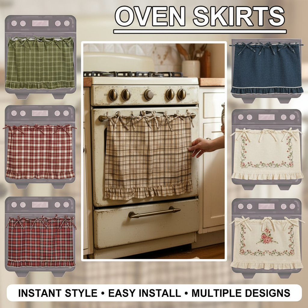 Oven Skirt Artisanal Farmhouse - Home Decor Curtains 리뷰 및 가격