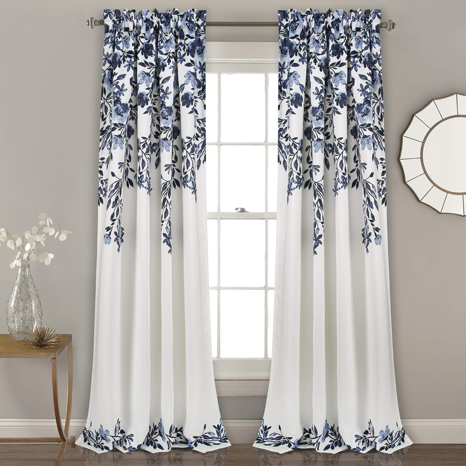 Floral Vine Print Light Filter - Home Decor Curtains 리뷰 및 가격