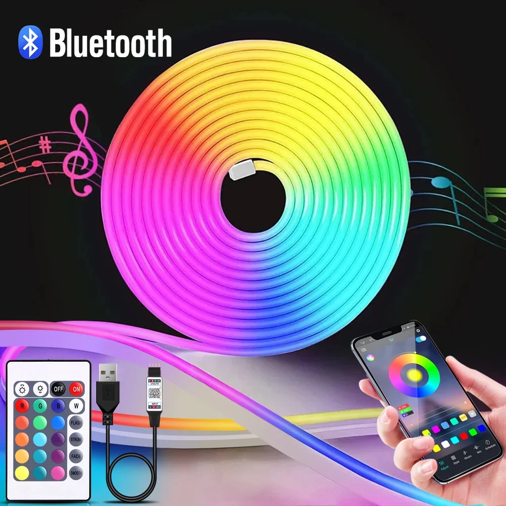 1-5m RGB LED Neon Strip Light  - Home Decor Light 리뷰 및 가격